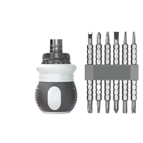 Factory direct dropshipping ratchet screwdriver 26-piece set, box packaging, dual-use screwdriver, retractable cross and flathead