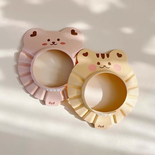 ins Korean baby shower cap bath cap shampoo artifact children's bear waterproof ear protection cap adjustable