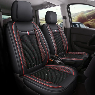 Wuling Hongguang S/S1/S3 Rongguang V journey car seat cover Baojun 730 ice silk cushion PLUS four seasons all-inclusive (Seat cushion, seat cover) - 2-single-seats-standard-edition-mysterious-black