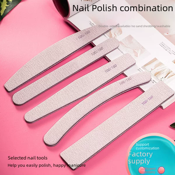 Factory direct supply nail polish tool double-sided frosted nail file nail polish rub nail sand nail nail setback