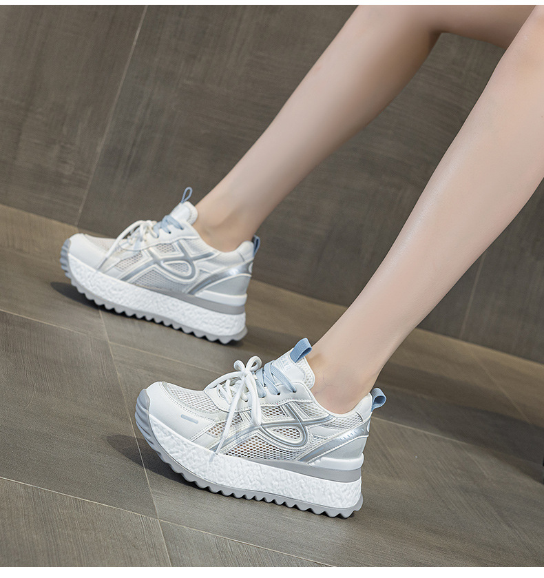 Giày sneaker nữ đế dày lưới thoáng khí phong cách thể thao — Xanh dương 5059, Tím 5059, Vàng 5059 chi tiết 12