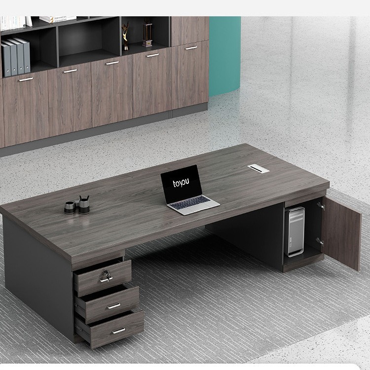 Mesa de madera, mesa de oficina, mesa de oficina, mesa de computadora, mesa y silla, combinación moderna y simple, venta directa de fábrica de alta gama.