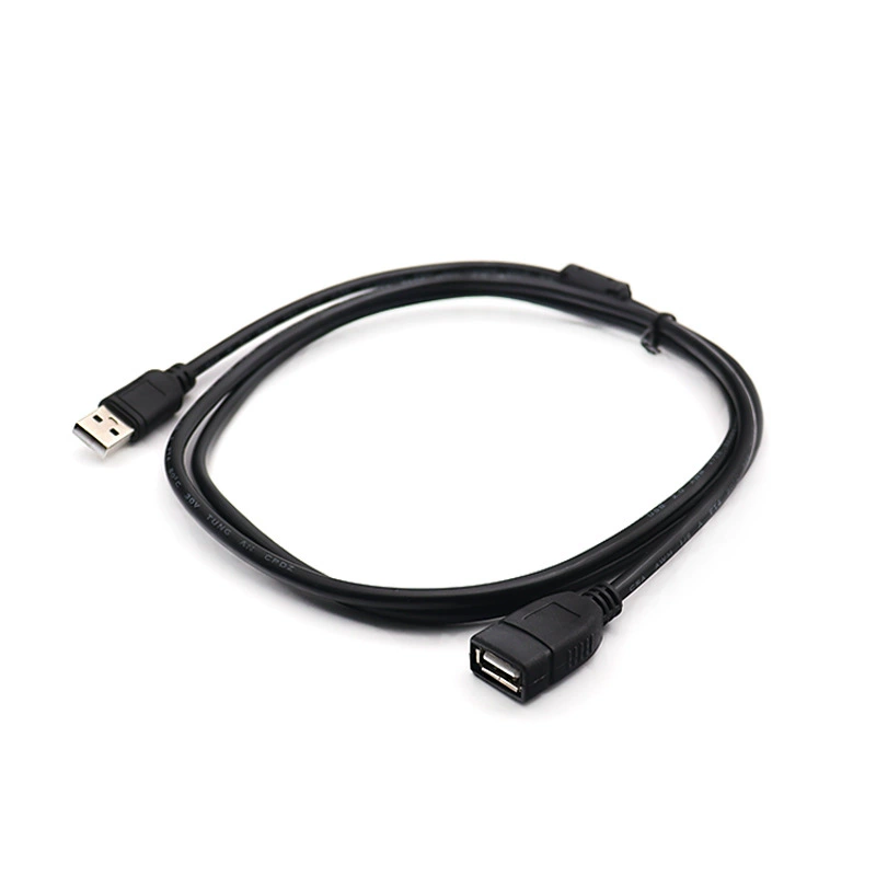 Чёрная USB-кабель расширенной линии для публичного доступа с полным медным сердечником, экранированный, 2.0, продлённое соединение