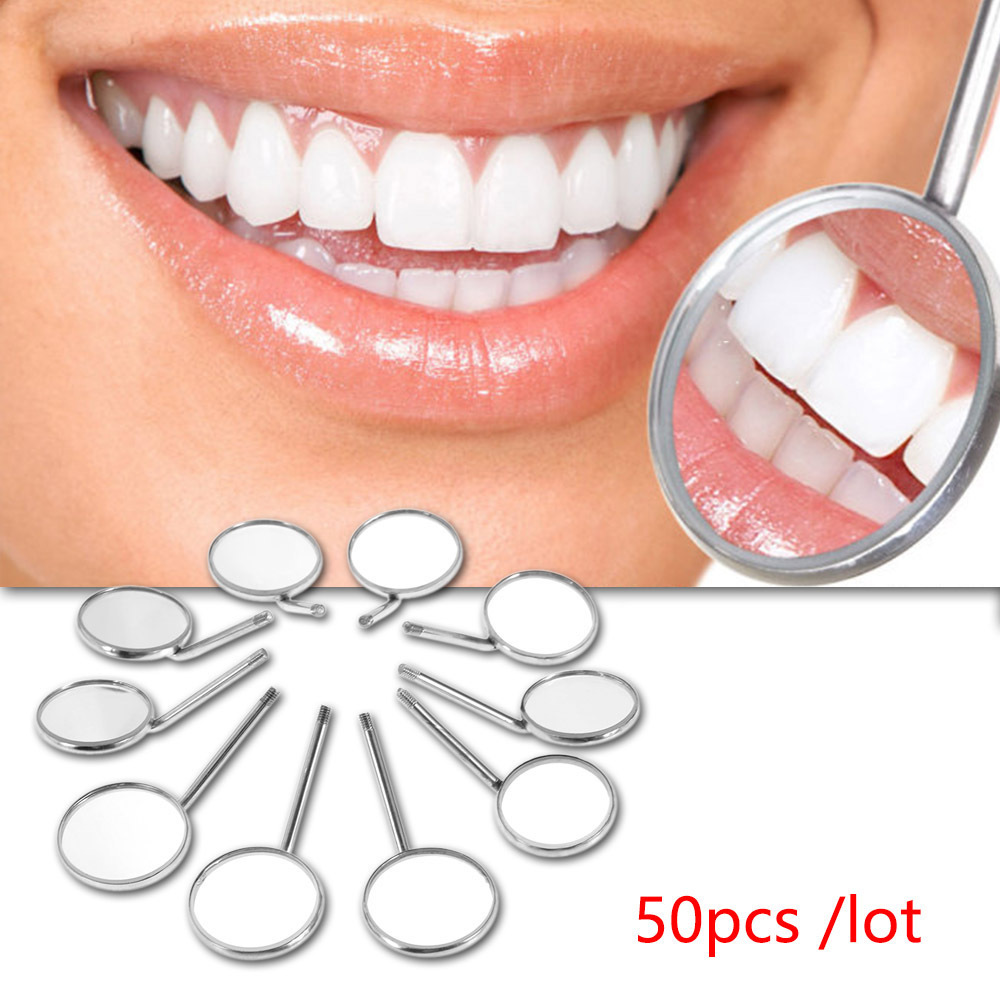 50 tablet endoscopic inspection mirror mouth mirror stainless steel…