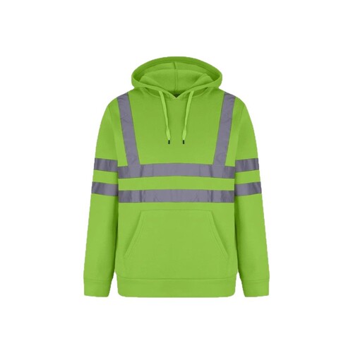 Reflective Striped Fleece Hooded Zip-Up Sweatshirt Sweatshirt for Men with Japanese Fabric