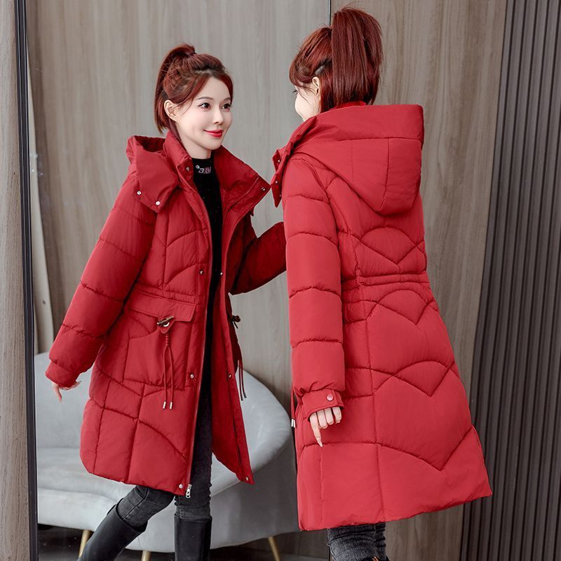 新款棉服女中长款冬季羽绒棉衣ins时尚修身2025显瘦加厚外套棉袄|undefined
