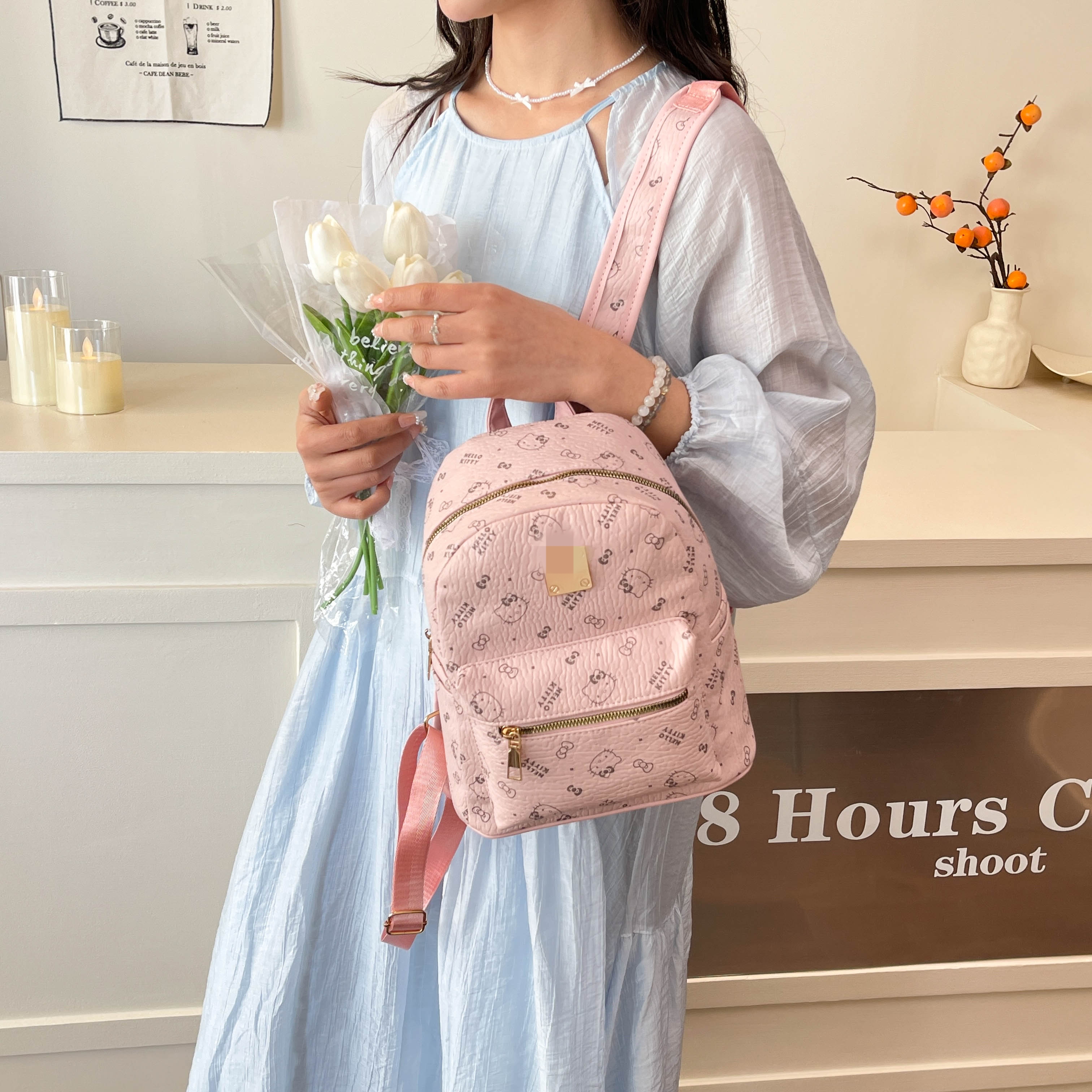 跨境潮流2025hellokitty学生通勤书包百搭款高级可爱学院风双肩包