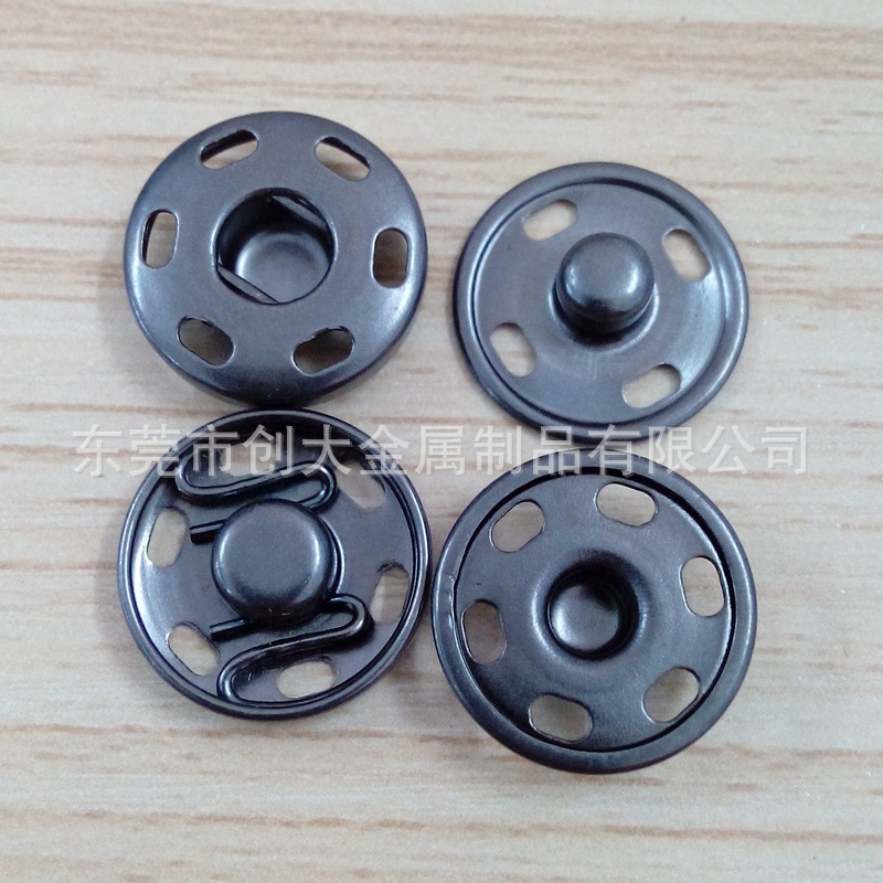 厂家直供隐形手缝大衣金属按扣 二件扣暗扣摁扣 掀纽掀扣揿钮啪钮
