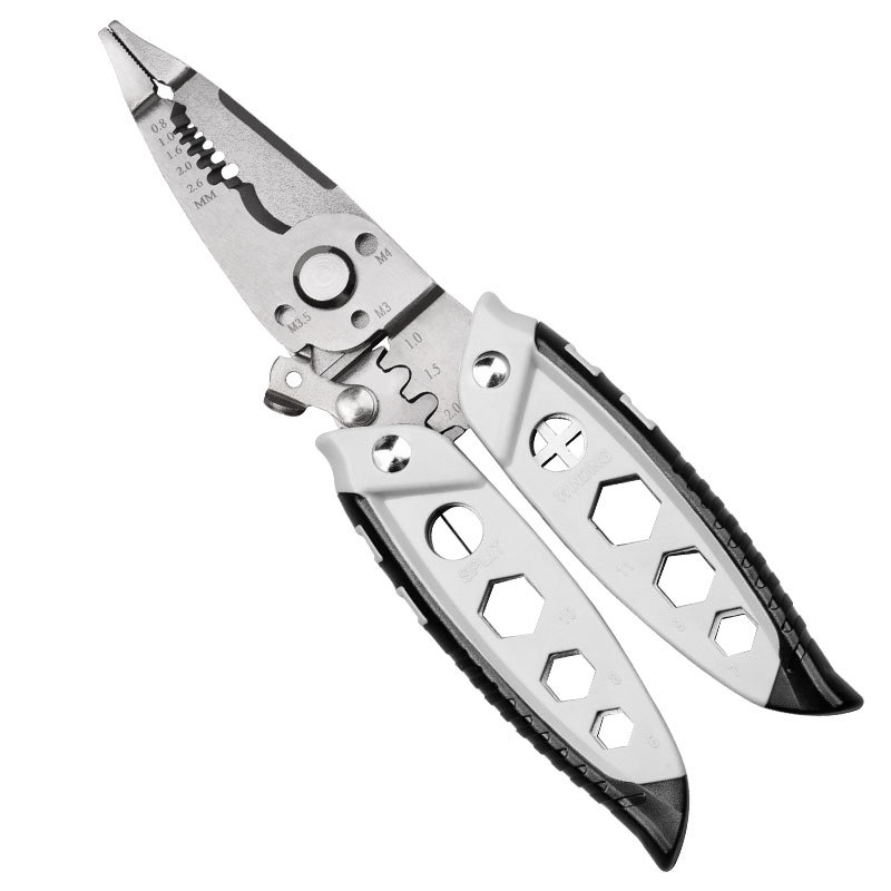 Electricista necesario 16 en 1 abrazadera de stripper de alambre de precisión no daña el núcleo de alambre multi-diámetro adecuado para ahorrar mano de obra diseño de resorte