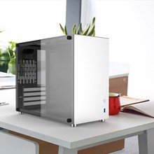 佛山工厂定制 M02迷你小型机箱MATX全铝合金侧透桌面itx机箱跨境