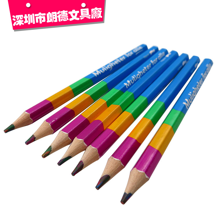 Hexagonal rainbow children's design brush for students