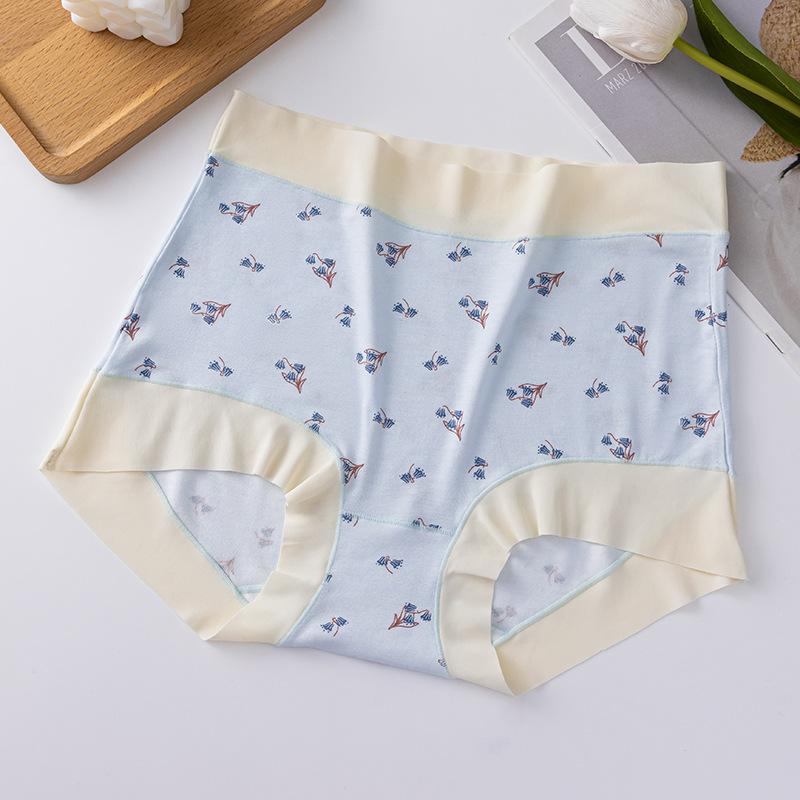 Ropa interior de la madre entrepierna antibacteriana de algodón de mediana edad y ancianos cintura alta abdomen gordo mm pantalones sueltos de gran tamaño bragas sin costuras verano