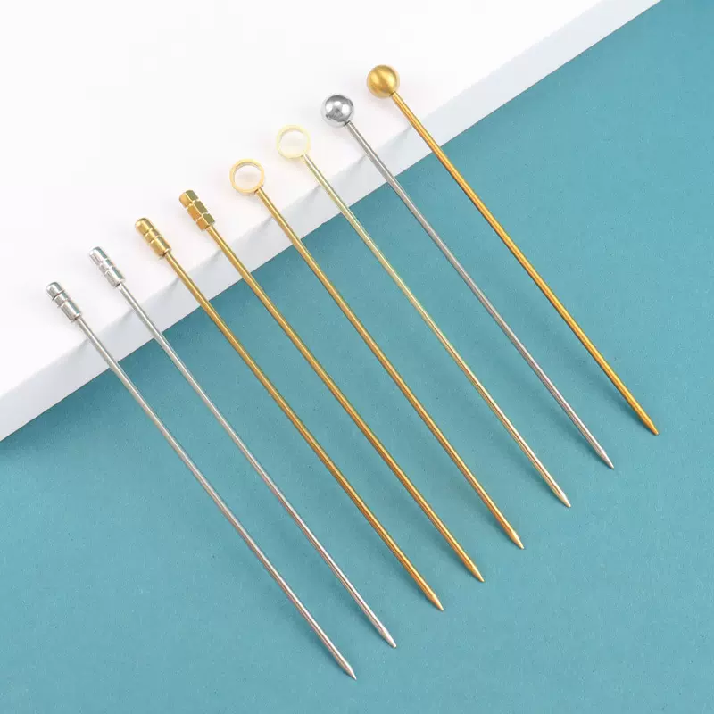 304不锈钢水果叉水果签鸡尾酒签酒针酒杯装饰签酒吧水果针点心叉