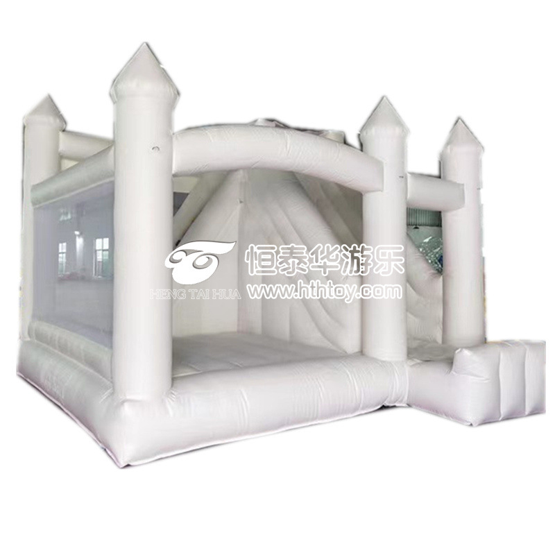 White inflatable slide
