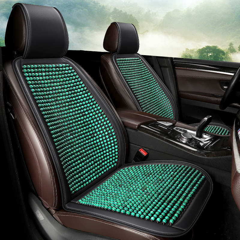 2025新款汽车坐垫夏季前排主驾夏天透气四季通用木珠汽车坐垫靠垫