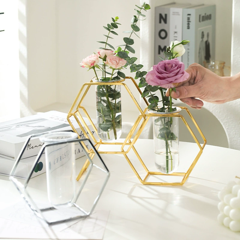 Изящный стеклянный вазон с гальваническим покрытием для гидропоники, пластиковый, для дома, столовой, рабочего стола, гостиной, для живых растений, свежих цветов, сухоцветов, цветочница