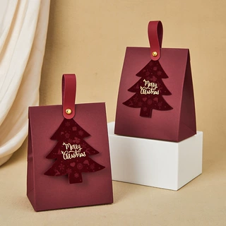 新款欧美圣诞节Merry Christmas空盒子包装袋圣诞树糖果袋礼品盒