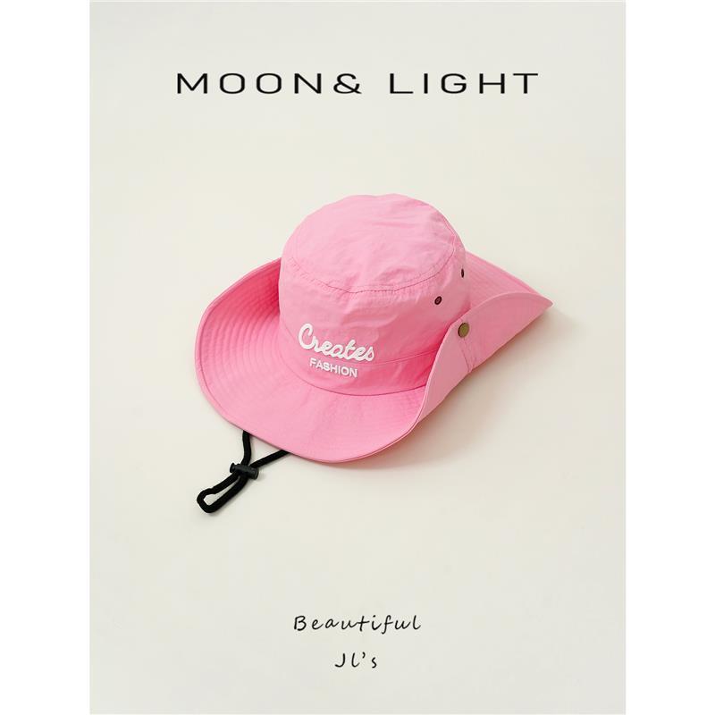 Pink create quick-drying bucket hat