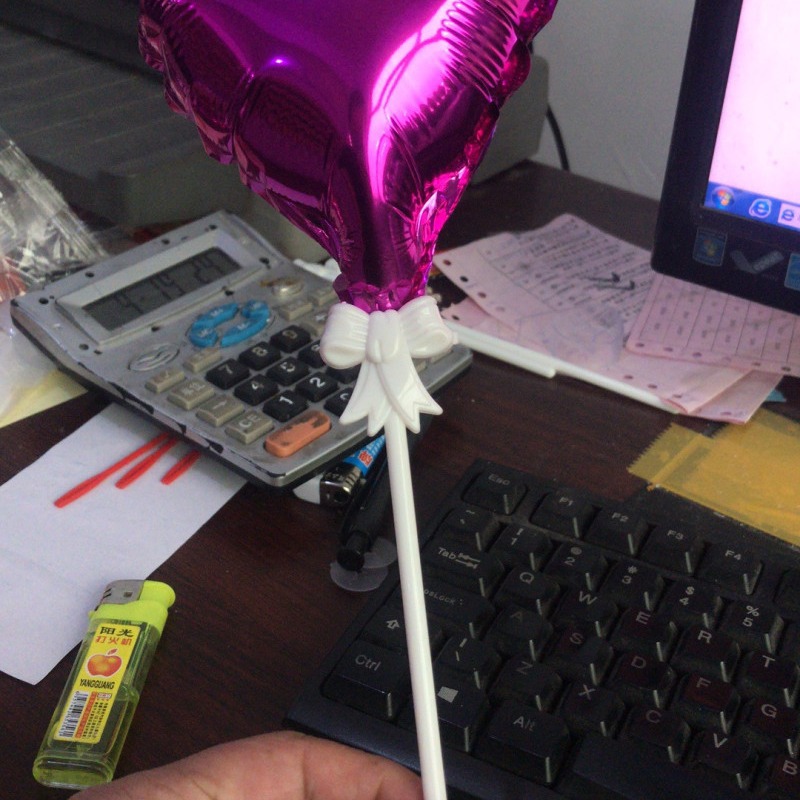 Balón arco blanco Barra de soporte puede clip de globo de aluminio de 5 pulgadas Barra de soporte blanca pequeña