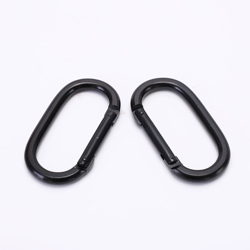 Iron-plated No. 10 runway hook carabiner ring flat pressure safety buckle aluminum alloy U-shaped climbing buckle