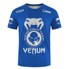 2024境夏季venum格斗训练拳击搏击穿男士紧身衣跨境时尚短袖T恤