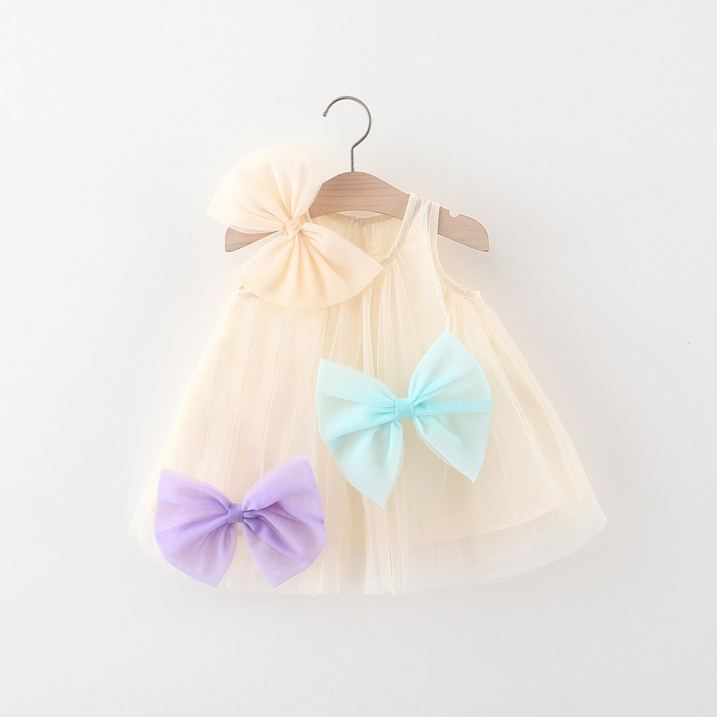 Cute Bow Knot Cotton Girls Dresses display picture 3