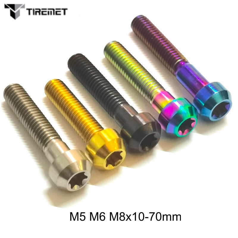 Bicycle Accessories M5M6M8M10x10-90 Torx Head Titanium Screws Screw Bolts Kids Balance T30