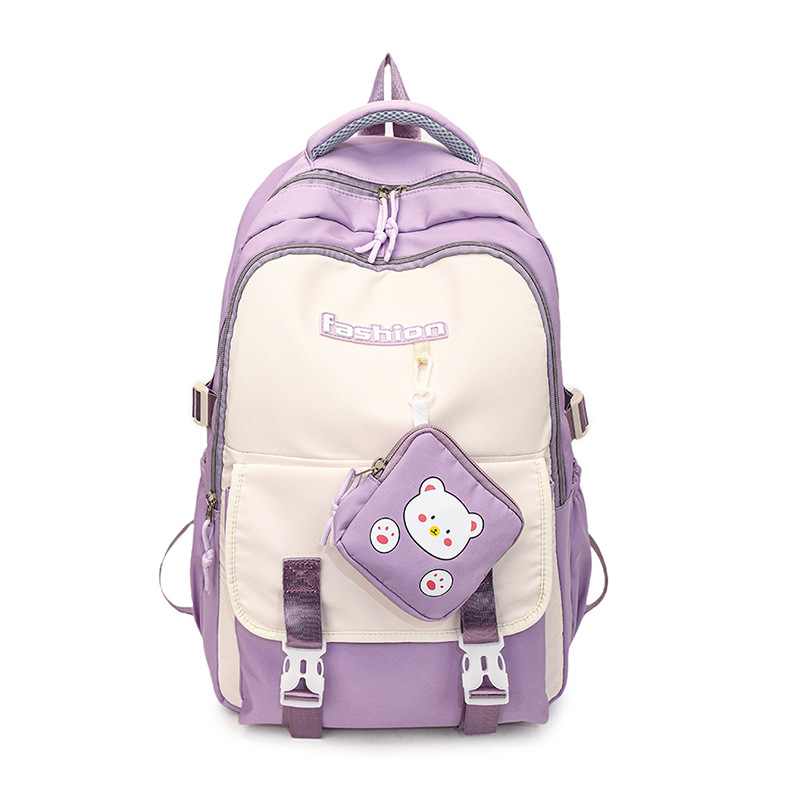 Nueva moda casual transfronteriza, anti-salpicaduras de agua, tela Oxford de gran capacidad, mochila escolar para estudiantes de secundaria y preparatoria, mochila para hombres y mujeres