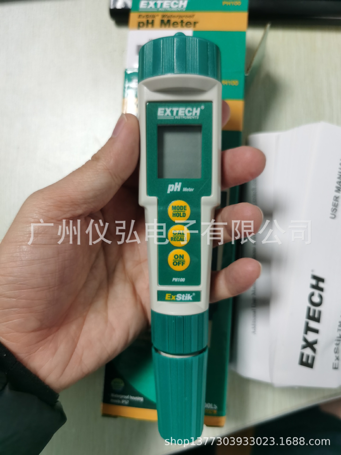 美国EXTECH PH100多功能防水型笔式PH计