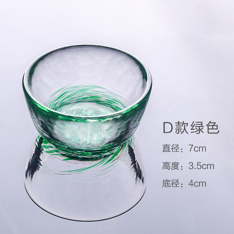 Venta directa de fábrica nuevo color gota de agua vidrio sola taza de té creativo japonés té Kung Fu juego de té maestro sola taza