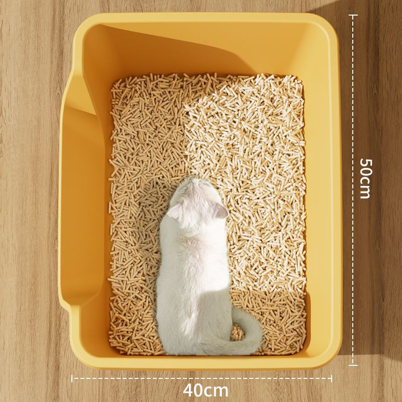 La caja de arena para gatos es de gran tamaño, semicerrada, gran caja de arena para gatos, gran protección contra salpicaduras externas, enorme inodoro para gatos Maine