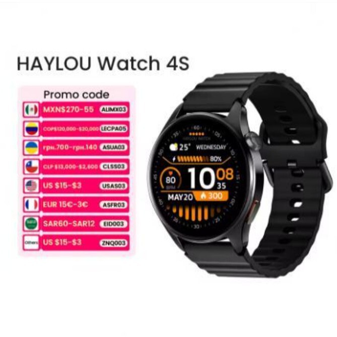 Cross-Border Haylou Watch 4S (Ls26) Smartwatch International Version