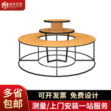 美承圆形双层促销台 商场母婴店促销堆头 特价展示架厂家批发
