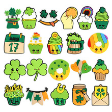 圣帕特里克洞洞鞋鞋花配饰DIY个性软胶PVC鞋扣卡通鞋子配件现货