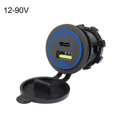 Qcpd with Aperture, Mobil şarj cihazları - qcpd-blue-single-aperture-12-90v