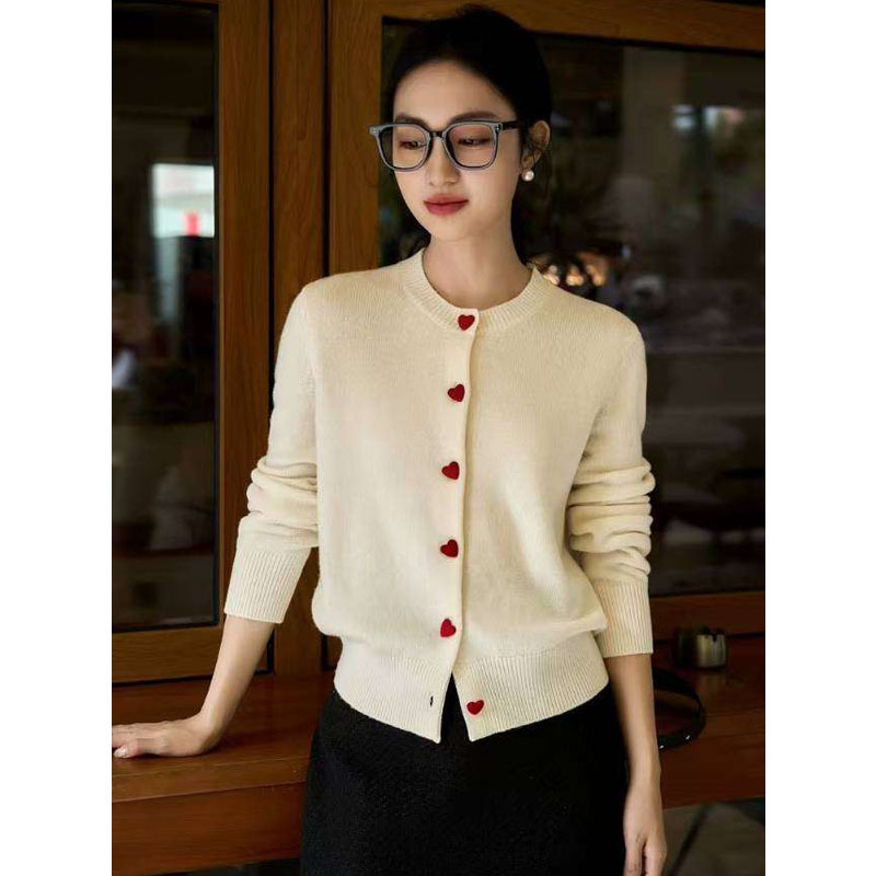 Italian Craft Organic Wool Cashmere Sweater Soft Knit Cardigan