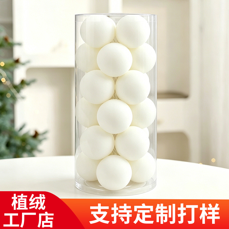 Bolas de decoración de Navidad bolas de plástico galvanizadas 8CM / 24 barril de bolas de Navidad centro comercial colgante árbol de Navidad colgante bola colgante