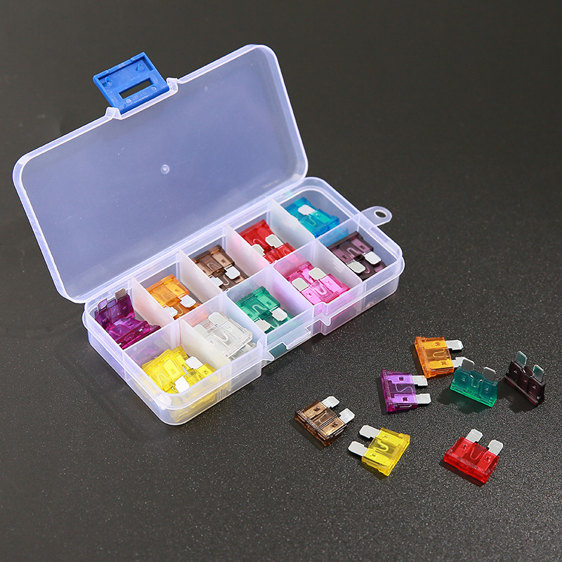 クロスボーダー専用100pcs/50pcs自動車中号プラグ式保険シート車用ヒューズセットケースATC|undefined
