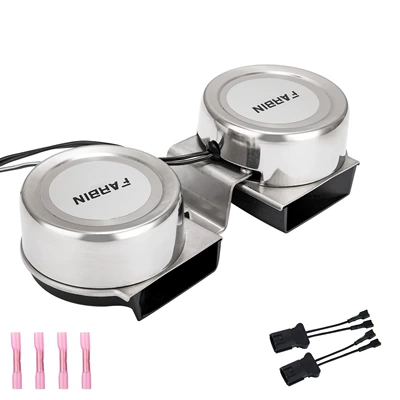 Motorcycle High-Pitched Horn, Car horn/tweeter - ultra-thin-stainless-steel-snail-pair-special-plug