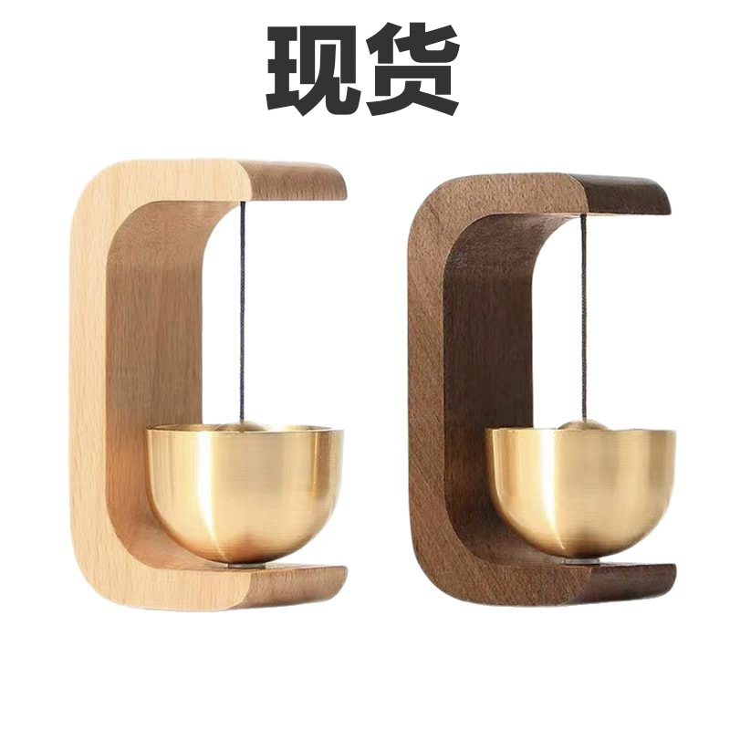 木质多巴胺风铃吸入户乔迁礼物门铃圣诞装饰进门提醒铃铛门铃摆件|undefined