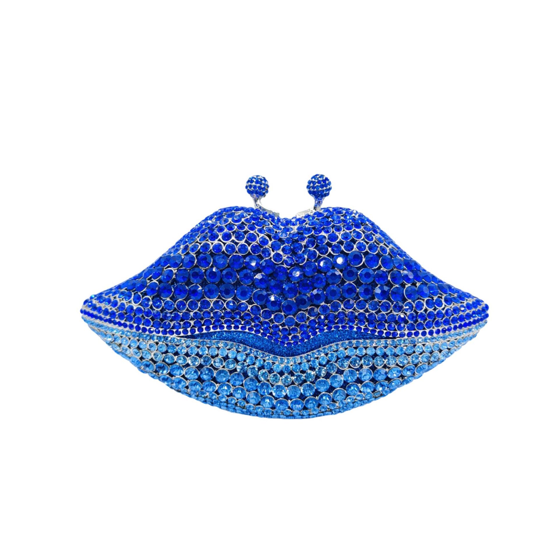 Transfronterizos labios con diamantes bolsas de cena damas vestido de fiesta bolsas de mano de diamantes bolsas de metal Clutch bag