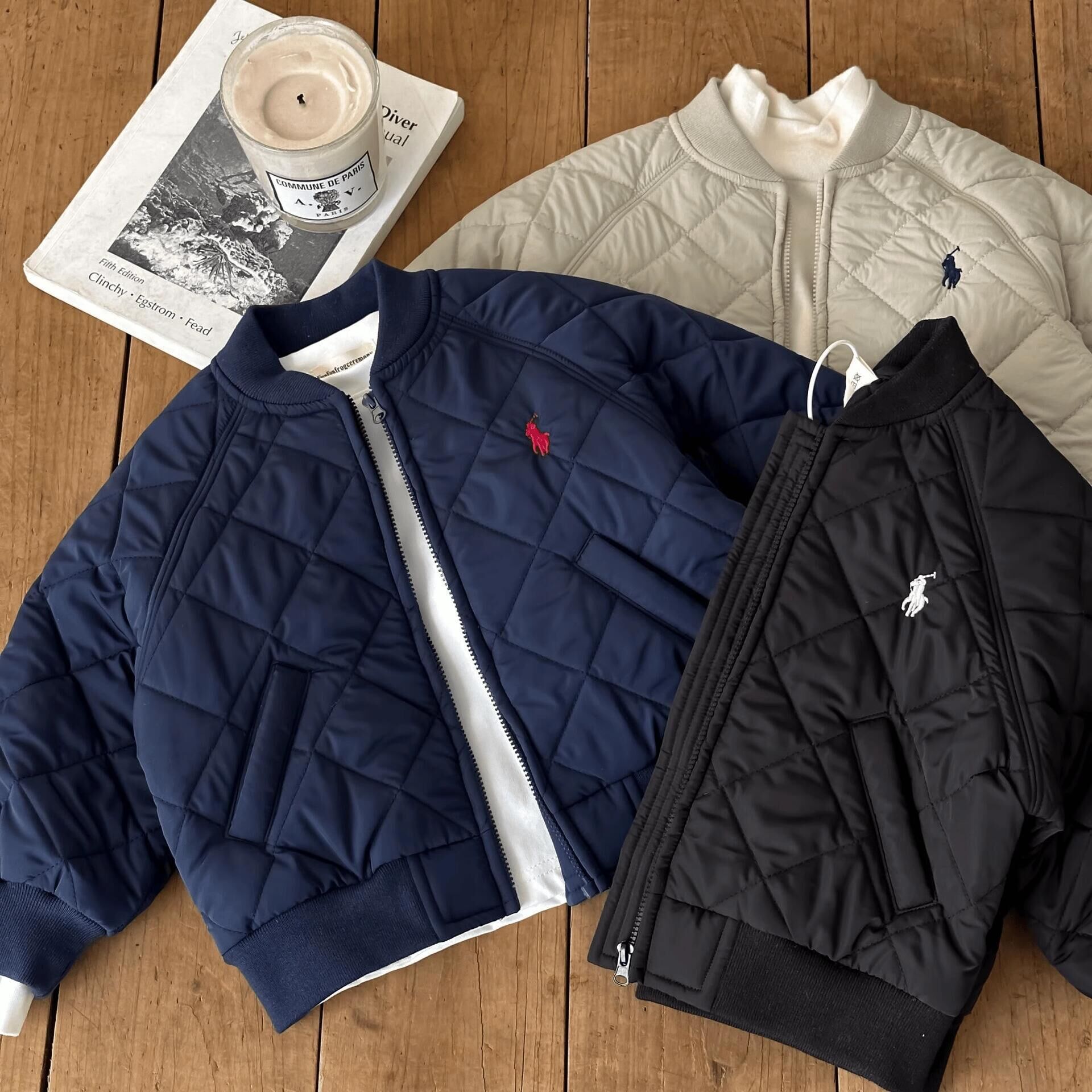 Limón salado siete ropa de algodón para niños 24 otoño e invierno nuevos niños y niñas bordados chaqueta de marca de moda bebé hermosa chaqueta de béisbol acolchada de algodón