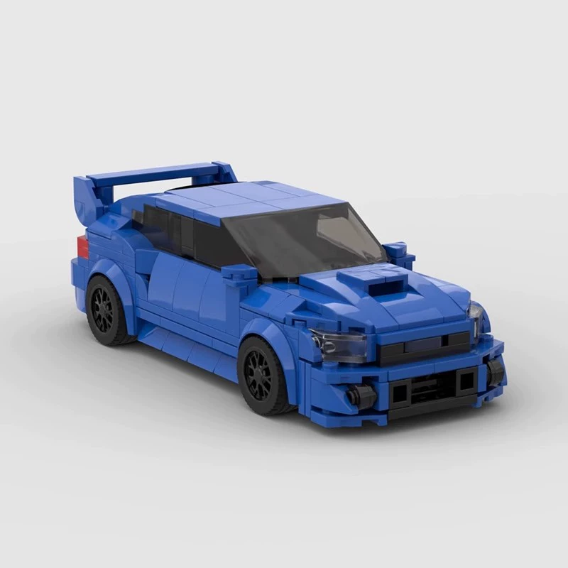 MOC brick compatible with LEGO speed series 8 Winged Leopard JDM Subaru STI Initial D