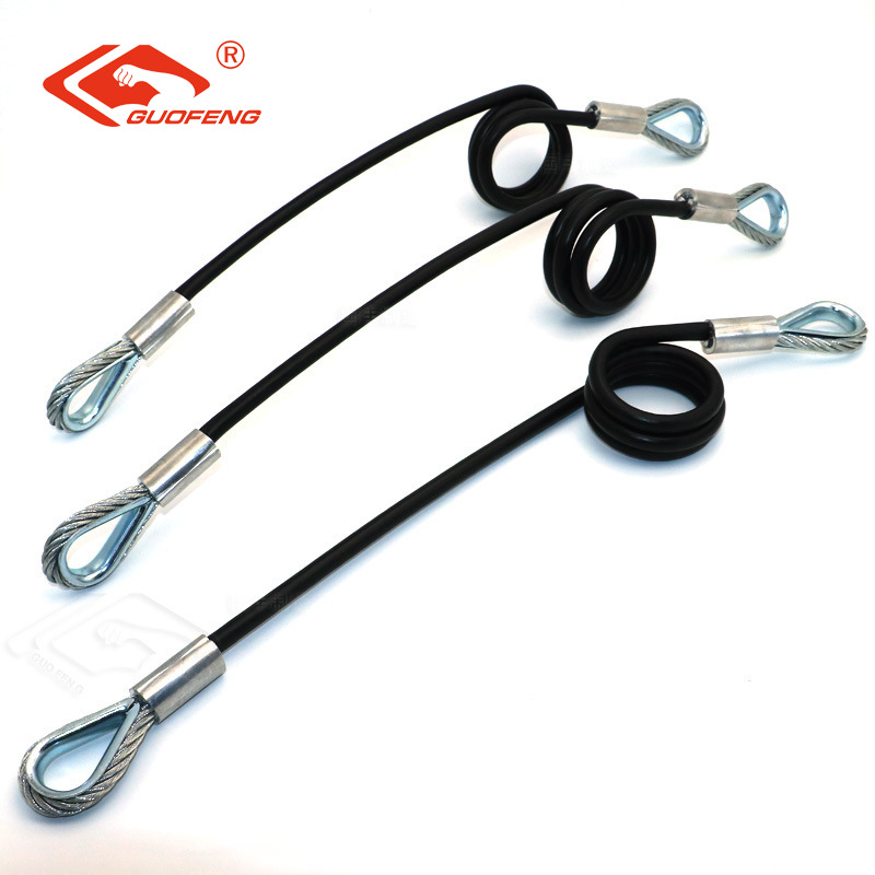 Fabricante suministro directo de cable de elevación de 8mm cable de tracción de automóviles submarinos PVC negro doble torsión