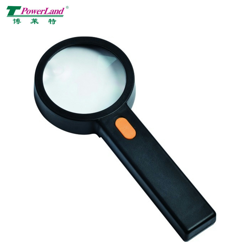 厂家直销90mm ZM1190H手持式放大镜, 带灯放大镜，老年阅读