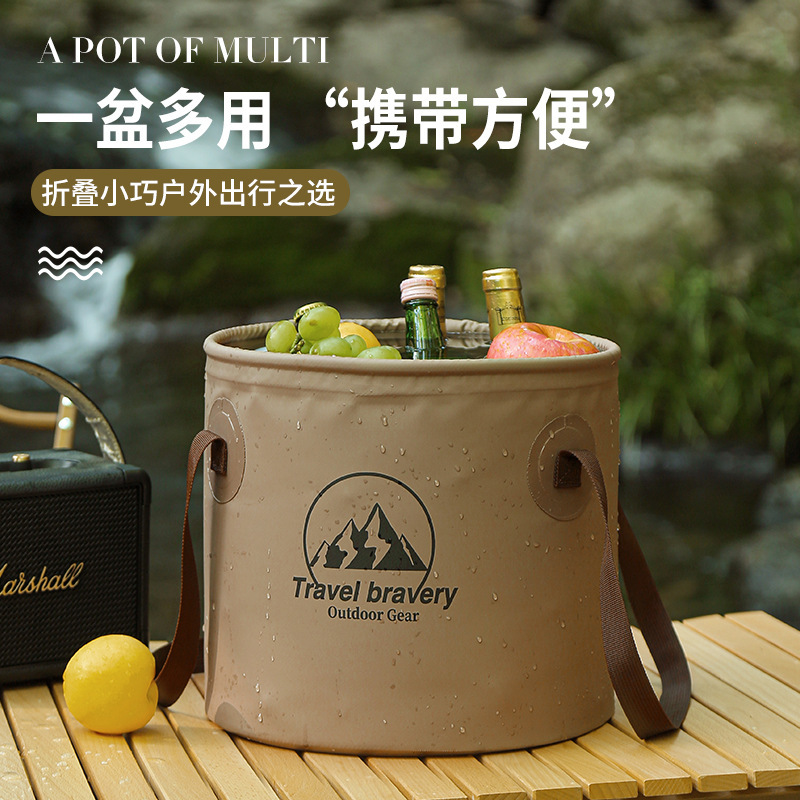 Handheld bucket for traveling for camping
