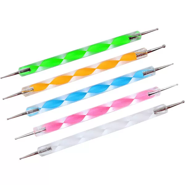 Source Manufacturer Manicure Acrylic Spiral Rod Dot Flower Needle Set Double-Head Dot Pen Manicure Pen Dot Flower Pen Wholesale