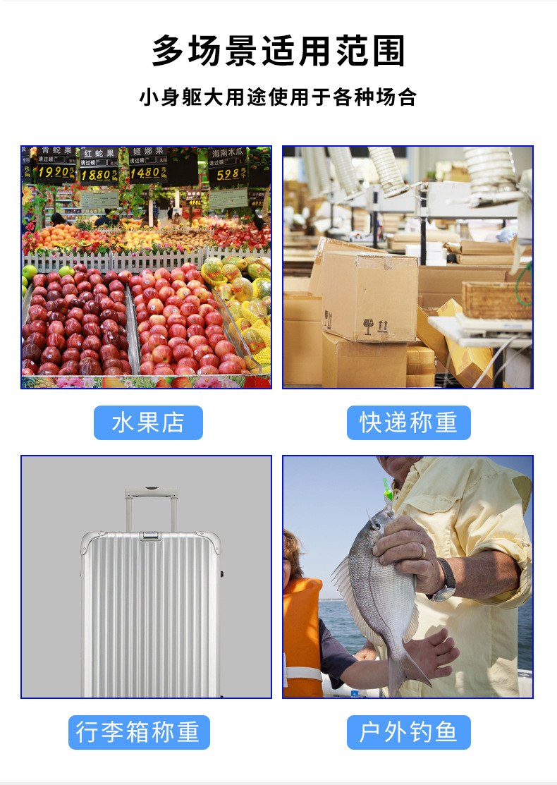 Wei Heng rechargeable portable scale, express scale, luggage scale, Wei Heng digital scale, accurate household scale, spring scale, grocery shopping scale, fishing scale
