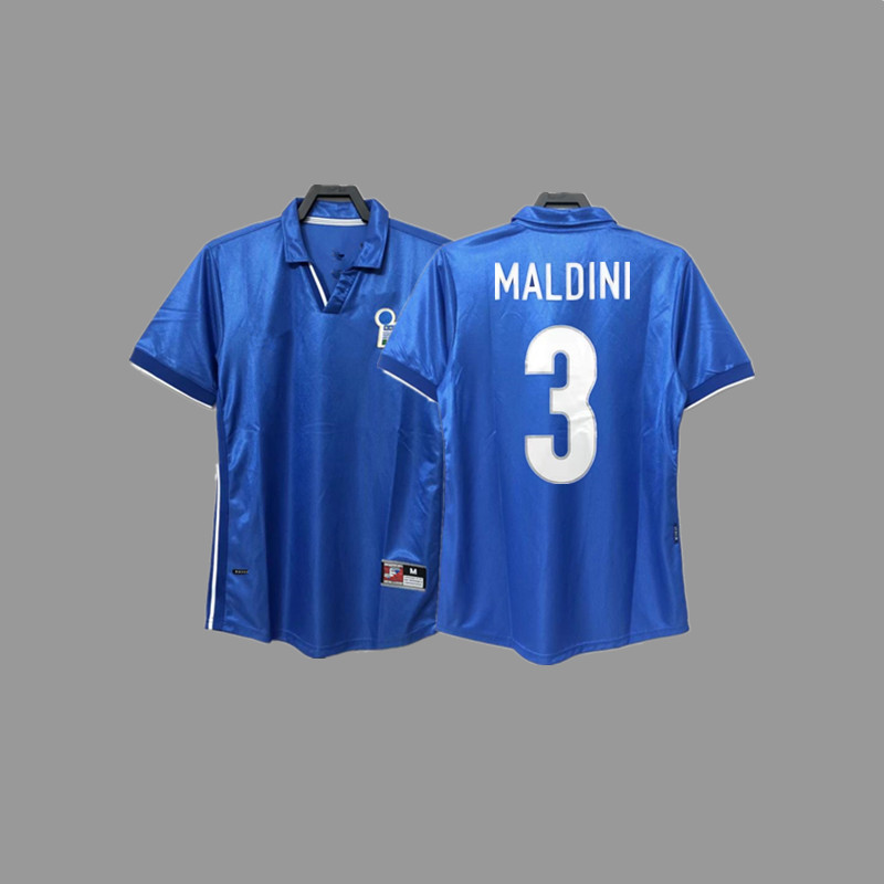 レトロジャージサッカーユニフォームイタリアユニフォームマルディーニバッジョピエロトッティカンナバロジャージ|undefined