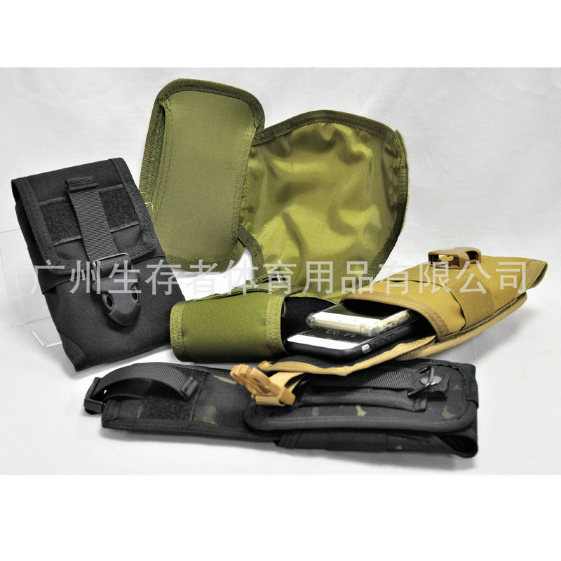 Ventiladores militares cintura táctica bolsa colgante bolsa deportes al aire libre cinturón táctico cintura bolsa cinturón monedero 5.6-pulgadas teléfono móvil bolsa